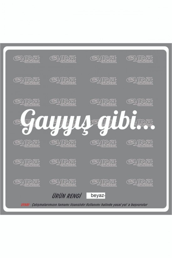 Gayyış Gibi Oto Sticker Araba Cam Sticker 20 X 4 Cm Gayyış Gibi Oto Sticker Araba Cam Sticker 20 X 4 Cm