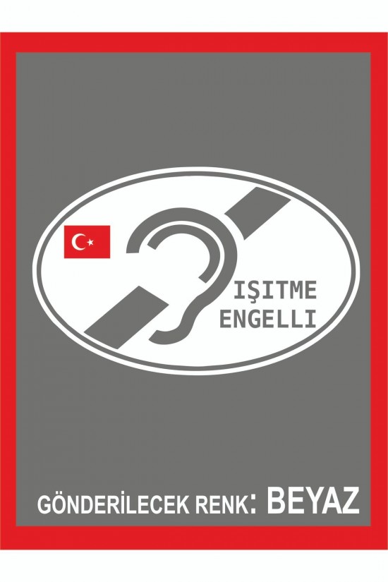Işitme Engelli Oto Sticker - Motor Sticker - Karavan Sticker (fosforlu Değildir)