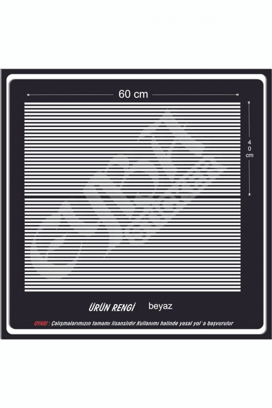 Stop çizgisi her araca uyumlu sağ sol 60x30 2 adet araba sticker oto sticker şerit