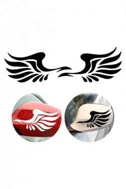 Kanat Ayna Oto Sticker Araba Sticker 2 Adet Beyaz 15 X 6 Cm