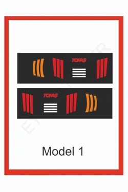 Tofaş Doğan - Şahin Stop Farı Led Görünümlü Folyo Kaplama - Stop Kaplama