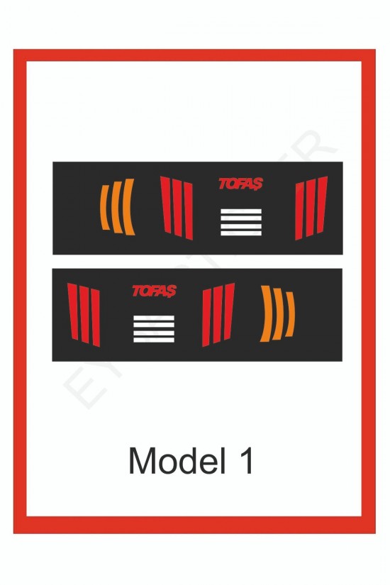 Tofaş Doğan - Şahin Stop Farı Led Görünümlü Folyo Kaplama - Stop Kaplama