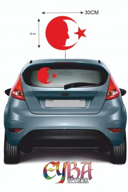 Türk Bayrağı Sticker Ay Yıldız Atatürk Araba Oto Sticker 30 Cm X 22 Cm Türk Bayrağı Sticker Ay Yıldız Atatürk Araba Oto Sticker 30 Cm X 22 Cm