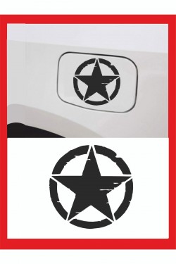 Askeri Yıldız Benzin Kapağı - Oto Cam - Oto Sticker 13*13cm