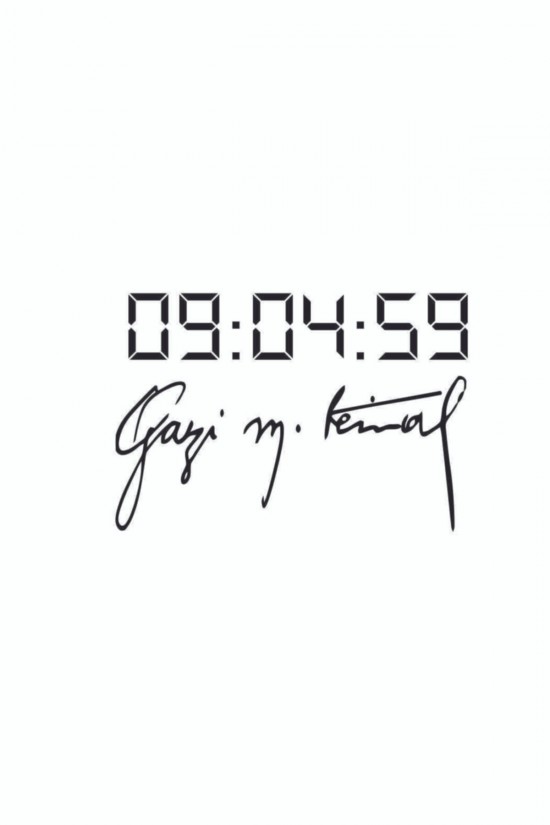 Gazi M.kemal Imza Sticker, Atatürk Imza Ve Saatli Sticker, Ikili Takım, 20*12 Cm, Oto Sticker