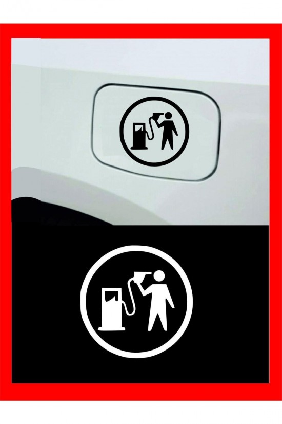 Depo Yakıt Kapağı Oto Sticker - Araba Sticker - Oto Sticker - 13cmx13cm
