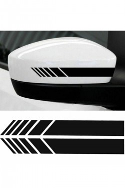 Araba Aynası Için Şerit Sticker - Oto Sticker - Araba Sticker - 20cm X 3 Cm