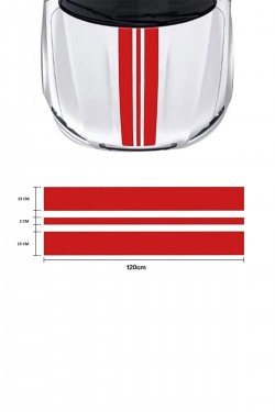 Oto Kaput Şerit Sticker Büyük - Oto Sticker -araba Sticker - 120 Cm X 35 Cm Oto Kaput Şerit Sticker Büyük - Oto Sticker -araba Sticker - 120 Cm X 35 Cm