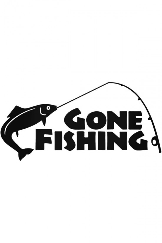 Gone Fishing Sticker Araba Oto Arma Duvar Çıkartma 20 cm