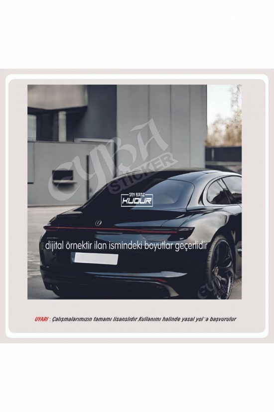 Sen biraz kudur 18x8cm oto sticker motor sticker karavan yapıştırma çıkartma taksi sticker