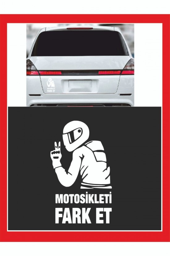 Motorsikleti Fark Et Oto Sticker 30*18cm - Araba Sticker Motorsikleti Fark Et Oto Sticker 30*18cm - Araba Sticker