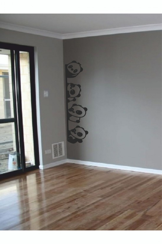 Pandalar Kapı Sticker - Home Sticker - Dolap Veya Duvar Sticker Seti 60x14