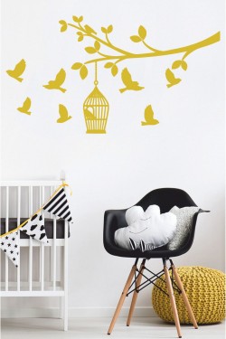 Kuşlar Duvar Sticker 110x60cm