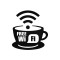 Free Wifi Coffee Sticker Araba Oto Arma Duvar Çıkartma 20 cm