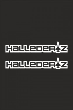 25 x 5 Cm Hallederiz Yazılı Oto Sticker Araba Cam Sticker 2 Adet