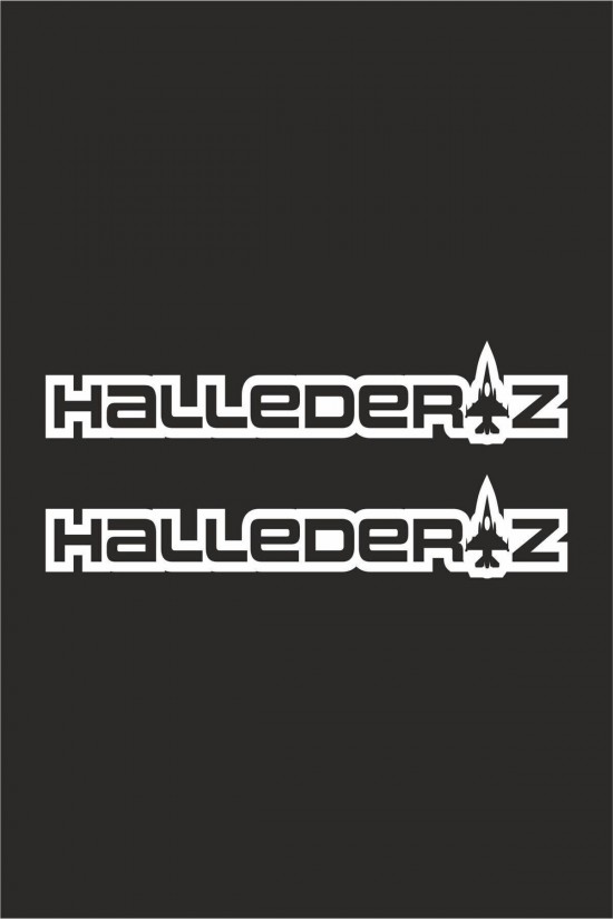 25 x 5 Cm Hallederiz Yazılı Oto Sticker Araba Cam Sticker 2 Adet 25 x 5 Cm Hallederiz Yazılı Oto Sticker Araba Cam Sticker 2 Adet