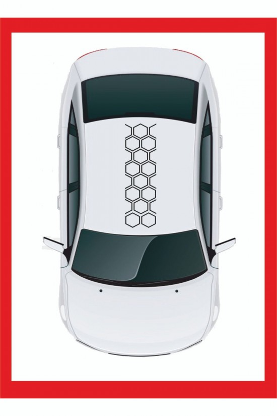 Bal Peteği Sticker Seti Tavan+kaput+bağaj - Oto Sticker - Cıkartma Bal Peteği Sticker Seti Tavan+kaput+bağaj - Oto Sticker - Cıkartma