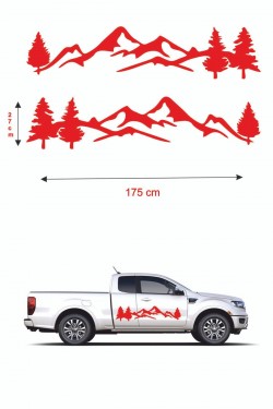 Off Road - Yan Kapı Sticker- Dağ Çam Doğa 175x27cm 2 Adet Off Road - Yan Kapı Sticker- Dağ Çam Doğa 175x27cm 2 Adet