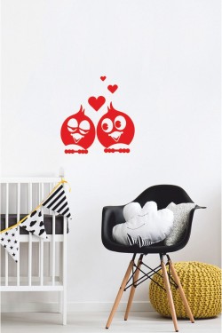 Aşık Kuşlar Priz Sticker-oto Sticker-18x18cm