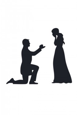 Aşk Sticker, Evlilik Teklifi Sticker 14cm X 12cm