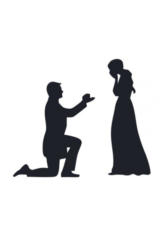 Aşk Sticker, Evlilik Teklifi Sticker 14cm X 12cm