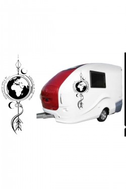 Pusula dünya sticker kamp karavan araba araç Doğan