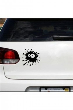 Sıçramış Boya Sticker 15x14,5 Cm Siyah Renk