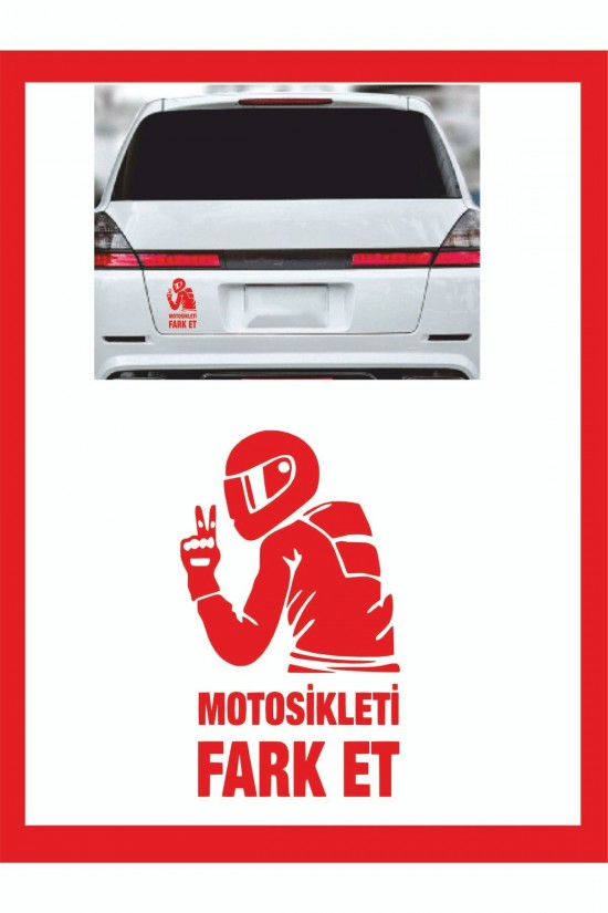 Motorsikleti Fark Et Oto Sticker 30*18cm - Araba Sticker Motorsikleti Fark Et Oto Sticker 30*18cm - Araba Sticker