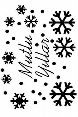 Yılbaşı Temalı Cam Ve Duvar Sticker(etiket) Süsü