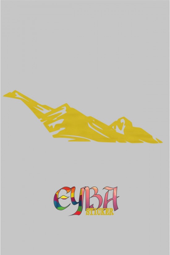 Off Road Dağ Sticker - Yan Kapı Stıcker 58x25cm 2 Adet -