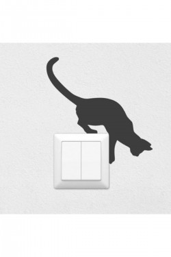 Anahtar Piriz Üzeri Kedi Sticker Dekoru