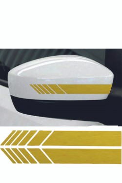 Araba Aynası Için Şerit Sticker - Oto Sticker - Araba Sticker - 20cm X 3 Cm