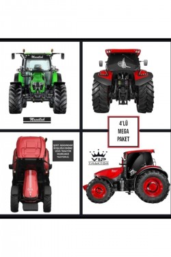 Traktör Mega 4'lü Tuğra(BEYAZ) , Kaput Yıldız(BEYAZ), Vip(BEYAZ), Maasallah Güneslik(SİYAH) Sticker