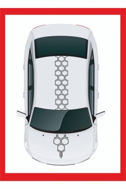 Bal Peteği Sticker Seti Tavan+kaput+bağaj - Oto Sticker - Cıkartma Bal Peteği Sticker Seti Tavan+kaput+bağaj - Oto Sticker - Cıkartma