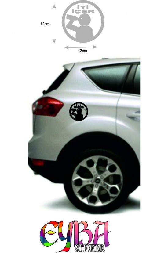 Iyi Içer Benzin Deposu Sticker 12x12 Cm Orjinal Ürün Garantisi