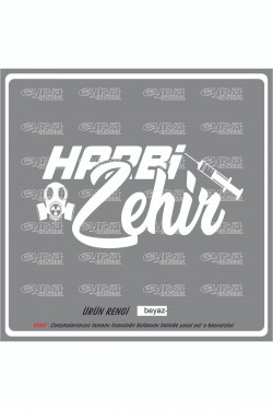 Harbi zehir 16x8cm oto sticker motor sticker karavan yapıştırma çıkartma taksi