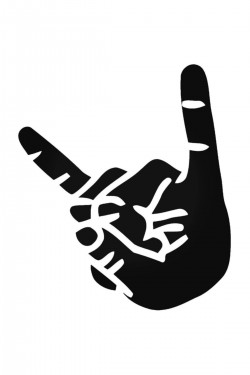 Devil Horns 2 Sticker Araba Oto Arma Duvar Çıkartma 20 cm Devil Horns 2 Sticker Araba Oto Arma Duvar Çıkartma 20 cm