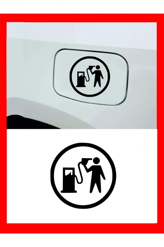 Depo Yakıt Kapağı Oto Sticker - Araba Sticker - Oto Sticker - 13cmx13cm