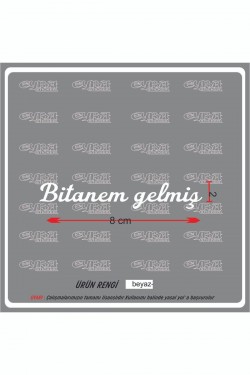 Bitanem Gelmiş Güneşlik Ayna Yazısı Araba-motosiklet Cam Etiket Sticker