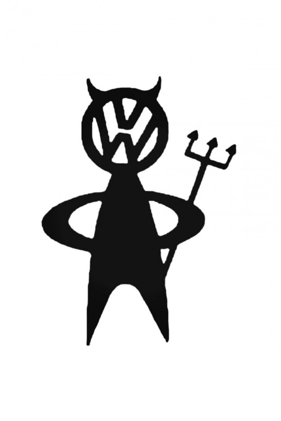 Vw Devil Sticker Araba Oto Arma Duvar Sticker Ev Dekoratif Çıkartma 20 cm
