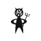 Vw Devil Sticker Araba Oto Arma Duvar Sticker Ev Dekoratif Çıkartma 20 cm
