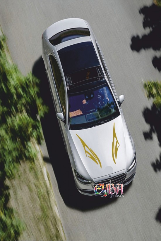 Kaput Araba Sticker - Oto Sticker - Sağ,sol 2 Adet 57x19 Cm Kaput Araba Sticker - Oto Sticker - Sağ,sol 2 Adet 57x19 Cm