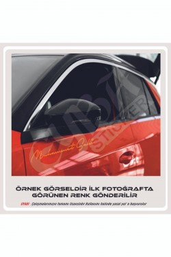 Size Özel Isim Imzası 2 Adet 30x7 Cm Ad Soyad Imza Etiket- Oto Sticker -Mesaj Atıınız-