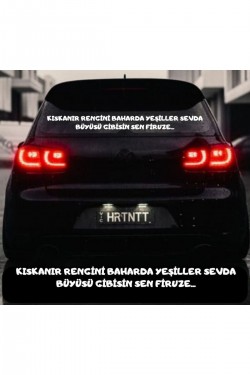 Kıskanır Rengini Baharda Yeşiller, Sevda Büyüsü Gibisin Sen Firuze Araba Yazısı Kıskanır Rengini Baharda Yeşiller, Sevda Büyüsü Gibisin Sen Firuze Araba Yazısı