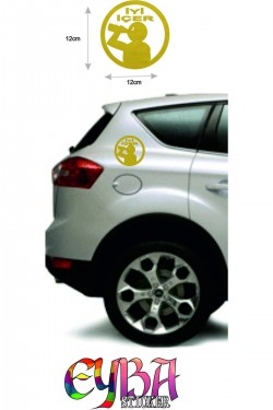 Iyi Içer Benzin Deposu Sticker 12x12 Cm Orjinal Ürün Garantisi