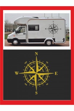 Pusula Sticker 25x25cm 1 Adet Oto Sticker - Kamp Karavan Sticker Pusula Sticker 25x25cm 1 Adet Oto Sticker - Kamp Karavan Sticker