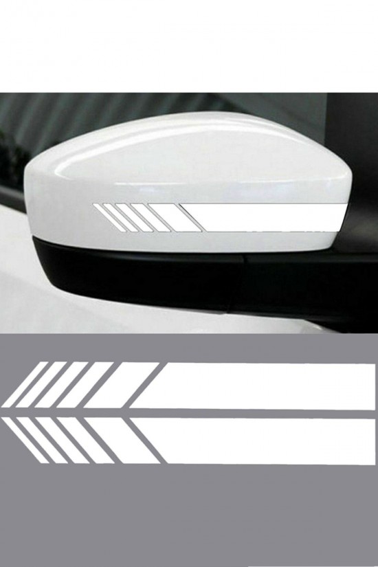 Beyaz Araba Aynası Için Şerit Sticker - Oto Sticker - Araba Sticker - 20cm X 3 Cm Beyaz Araba Aynası Için Şerit Sticker - Oto Sticker - Araba Sticker - 20cm X 3 Cm