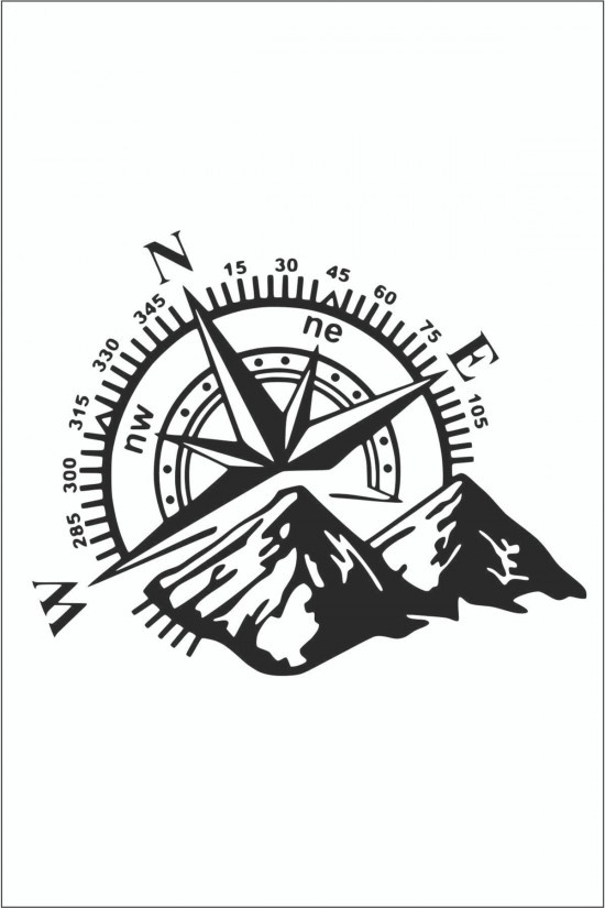 Pusula Dağ Off Road Araba Sticker, 50 X 40 Cm Siyah Oto Sticker Pusula Dağ Off Road Araba Sticker, 50 X 40 Cm Siyah Oto Sticker