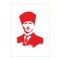 Mustafa Kemal Atatürk Sticker Silüet Araba Sticker - 20cmx15cm
