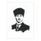 Mustafa Kemal Atatürk Sticker Silüet Araba Sticker - 20cmx15cm